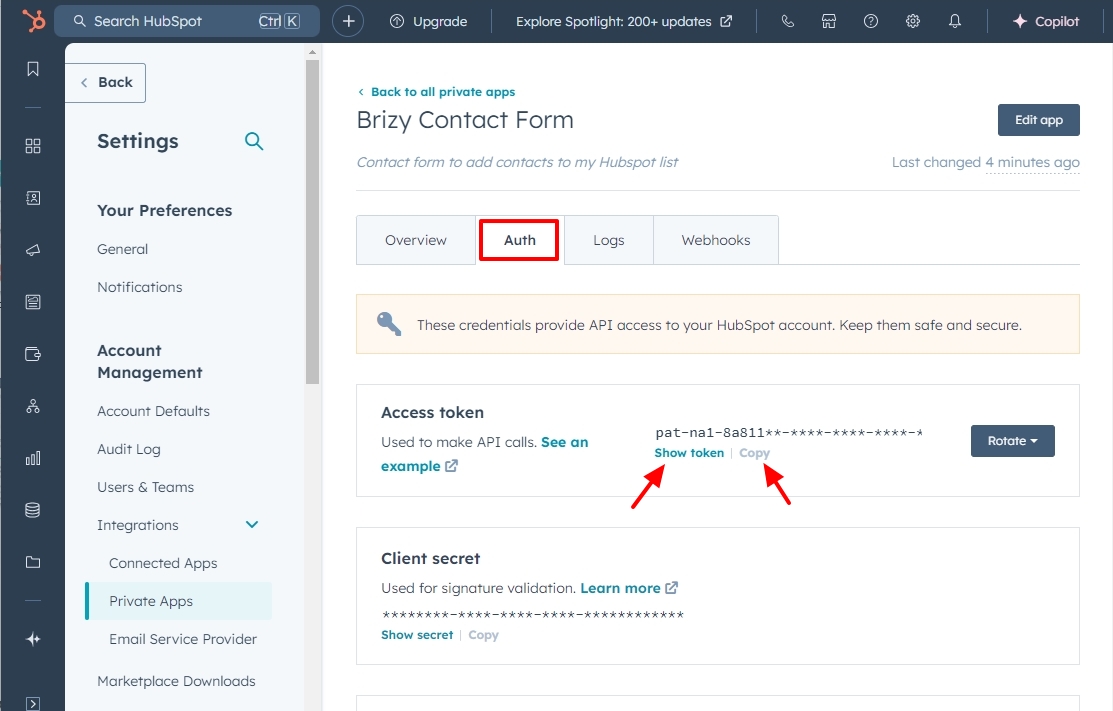 Hubspot Private App Access Token.jpg