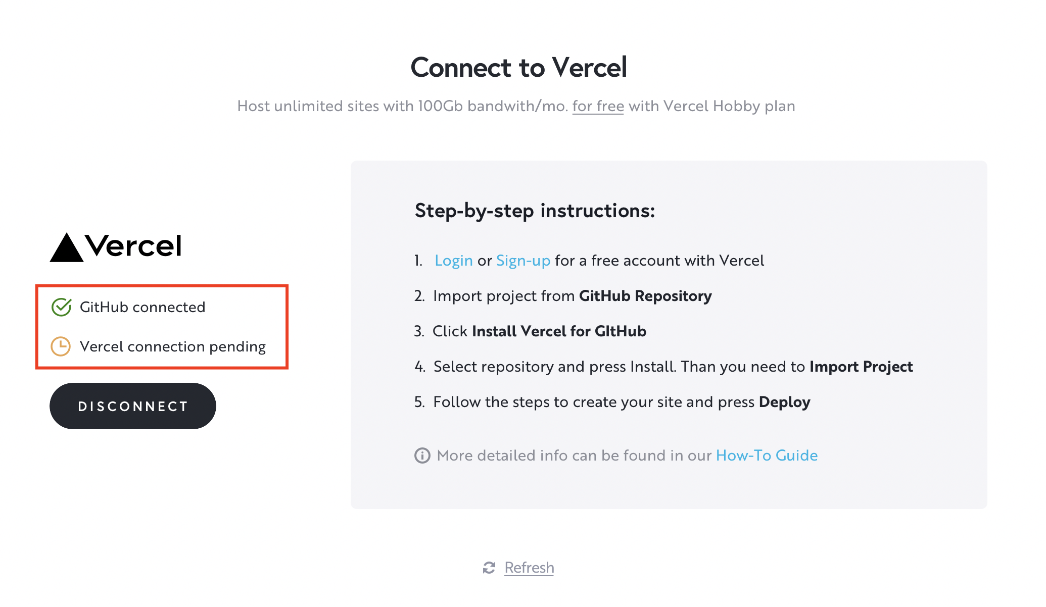 How to connect your Vercel account Brizy Help Center